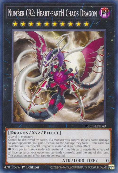 Number C92: Heart-eartH Chaos Dragon [BLC1-EN149] Common - Yugioh Cards For Your TCG Needs!