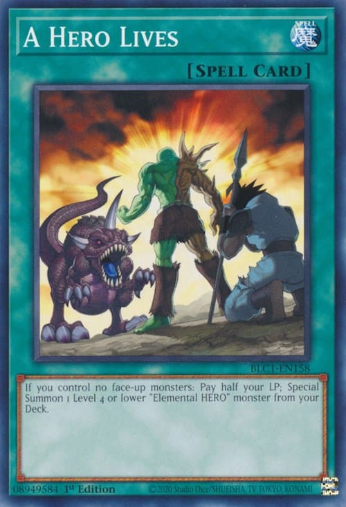 A Hero Lives [BLC1-EN158] Common - Yugioh Cards For Your TCG Needs!
