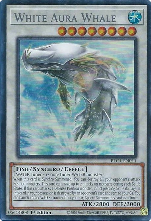 White Aura Whale (Silver) [BLC1-EN011] Ultra Rare - Yugioh Cards For Your TCG Needs!