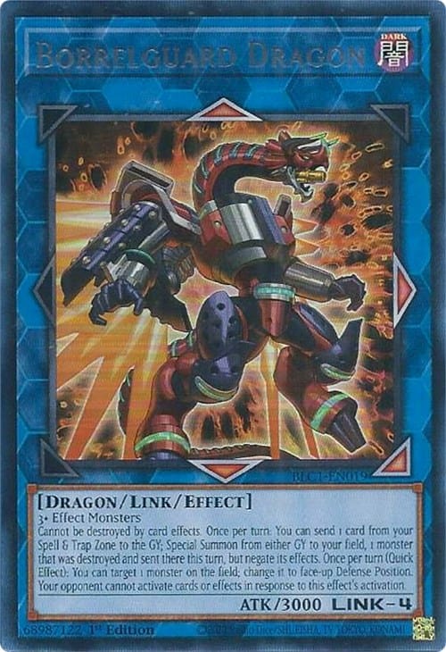 Borrelguard Dragon (Silver) [BLC1-EN019] Ultra Rare - Yugioh Cards For Your TCG Needs!
