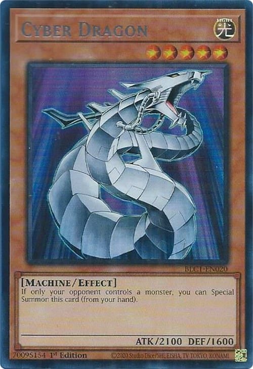 Cyber Dragon (Silver) [BLC1-EN020] Ultra Rare - Yugioh Cards For Your TCG Needs!