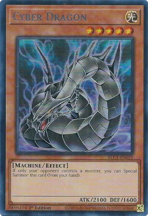 Cyber Dragon (Alternate Art) (Silver) [BLC1-EN021] Ultra Rare - Yugioh Cards For Your TCG Needs!