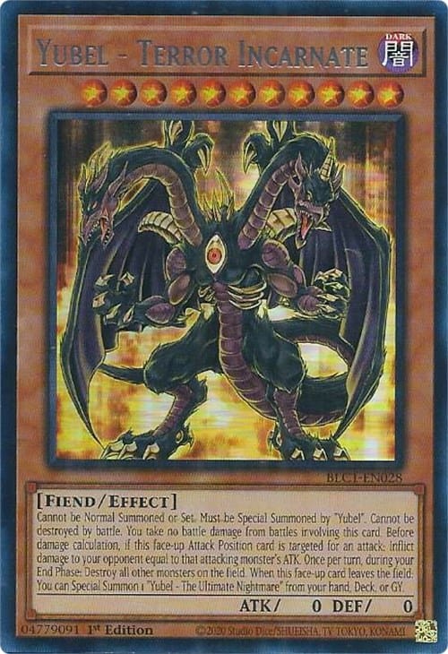 Yubel - Terror Incarnate (Silver) [BLC1-EN028] Ultra Rare - Yugioh Cards For Your TCG Needs!