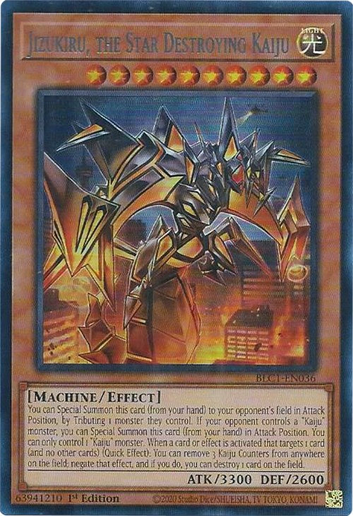 Jizukiru, the Star Destroying Kaiju (Silver) [BLC1-EN036] Ultra Rare - Yugioh Cards For Your TCG Needs!