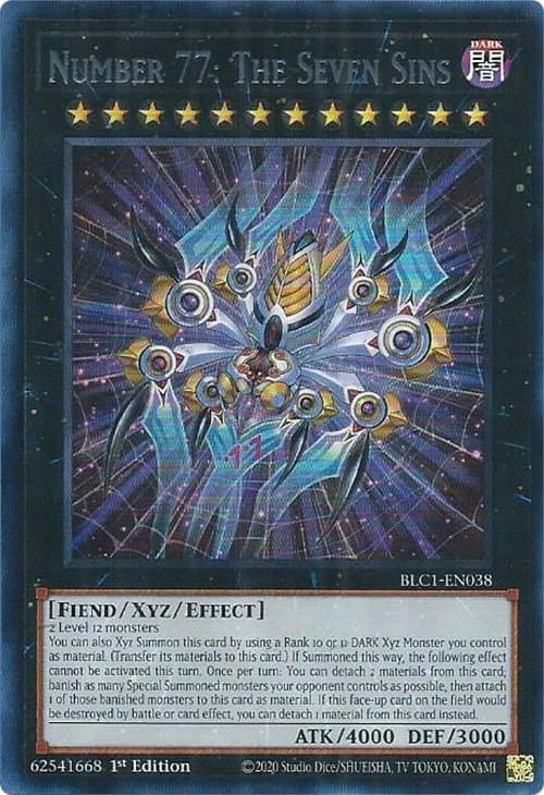 Number 77: The Seven Sins (Silver) [BLC1-EN038] Ultra Rare - Yugioh Cards For Your TCG Needs!