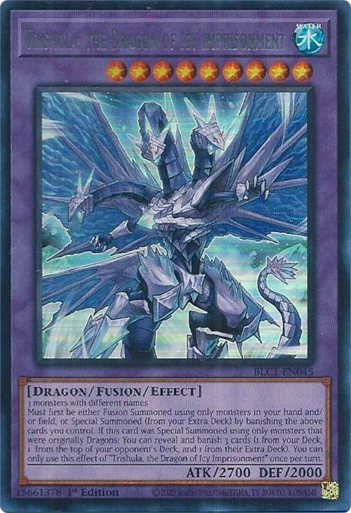 Trishula, the Dragon of Icy Imprisonment (Silver) [BLC1-EN045] Ultra Rare - Yugioh Cards For Your TCG Needs!