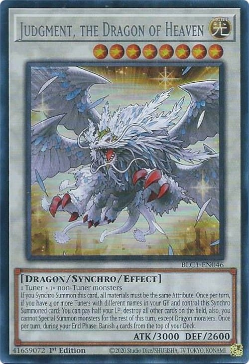 Judgment, the Dragon of Heaven (Silver) [BLC1-EN046] Ultra Rare - Yugioh Cards For Your TCG Needs!