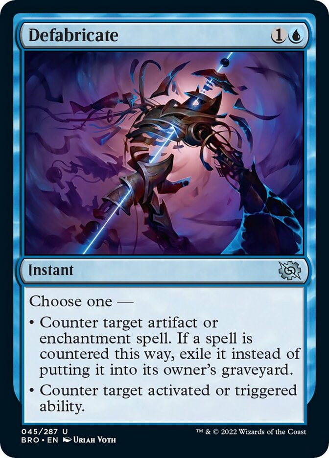 Defabricate [The Brothers' War] Magic: The Gathering