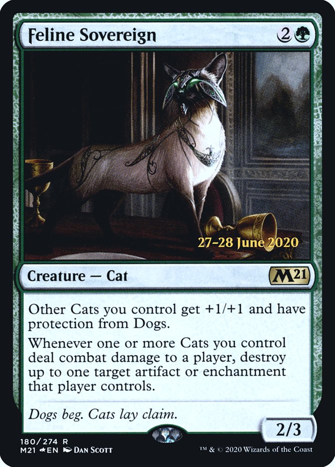Feline Sovereign [Core Set 2021 Prerelease Promos] Magic: The Gathering