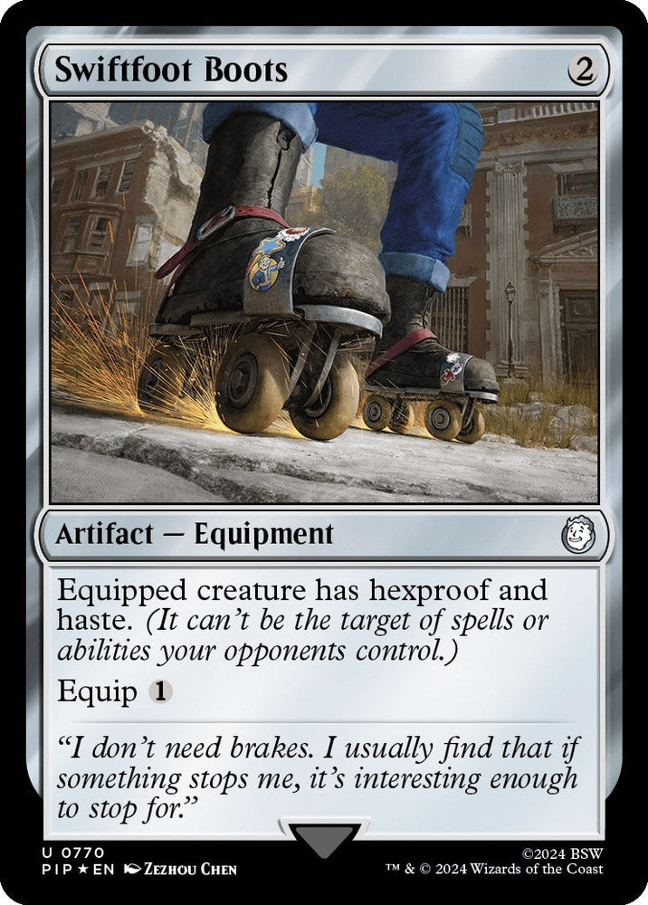 Swiftfoot Boots (Surge Foil) [Fallout] Magic: The Gathering