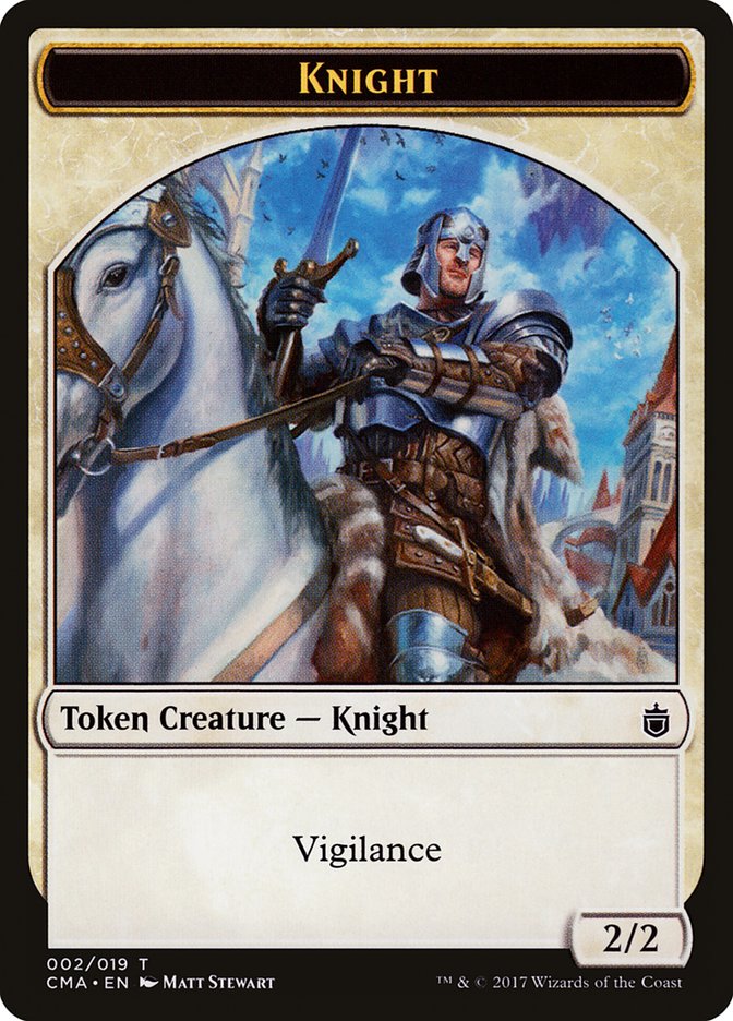Knight Token [Commander Anthology Tokens] Magic: The Gathering