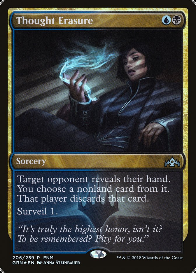 Thought Erasure (FNM) [Guilds of Ravnica Promos] Magic: The Gathering