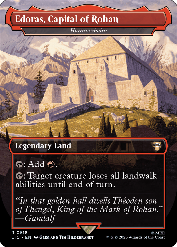 Edoras, Capital of Rohan - Hammerheim (Borderless) [The Lord of the Rings: Tales of Middle-Earth Commander] Magic: The Gathering