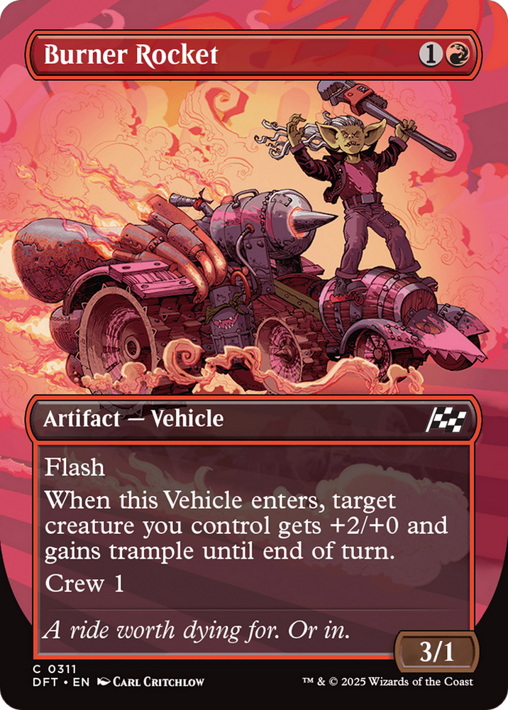 Burner Rocket (Borderless) [Aetherdrift] Magic: The Gathering