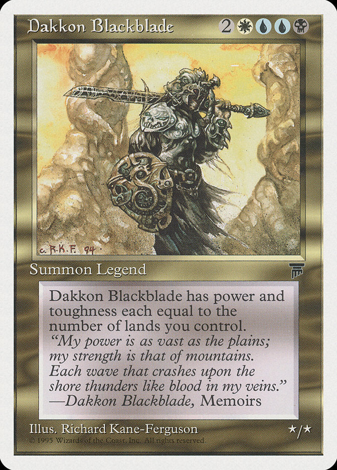 Dakkon Blackblade [Chronicles] Magic: The Gathering
