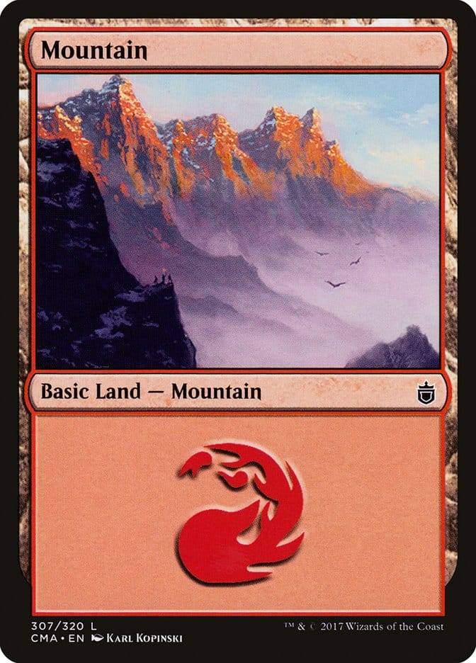 Mountain (307) [Commander Anthology] Magic: The Gathering