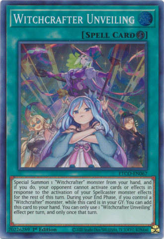 Witchcrafter Unveiling [ETCO-EN067] Super Rare - Yugioh Cards For Your TCG Needs
