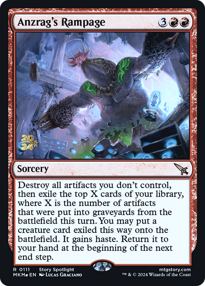 Anzrag's Rampage [Murders at Karlov Manor Prerelease Promos] Magic: The Gathering