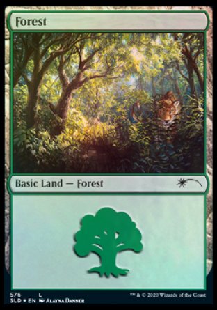 Forest (Cats) (576) [Secret Lair Drop Promos] Magic: The Gathering