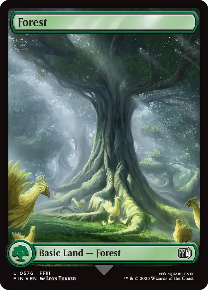 Forest (0576) (Surge Foil) [FINAL FANTASY] Magic: The Gathering