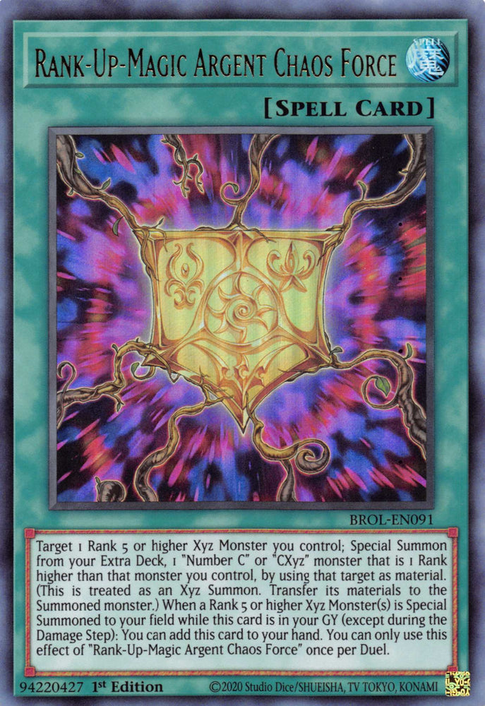 Rank-Up-Magic Argent Chaos Force [BROL-EN091] Ultra Rare - Yugioh Cards For Your TCG Needs!