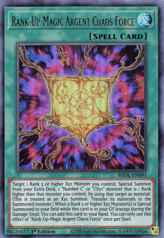 Rank-Up-Magic Argent Chaos Force [BROL-EN091] Ultra Rare - Yugioh Cards For Your TCG Needs!