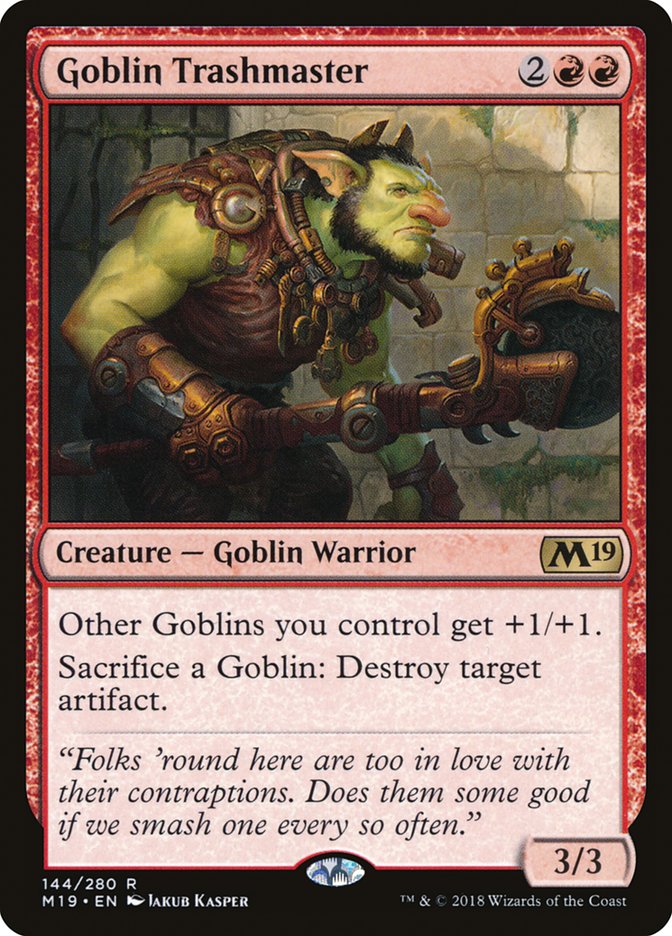 Goblin Trashmaster [Core Set 2019] Magic: The Gathering