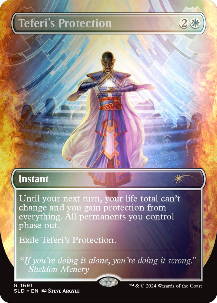 Teferi's Protection (1691) (Rainbow Foil) [Secret Lair: Sheldon's Spellbook] Magic: The Gathering
