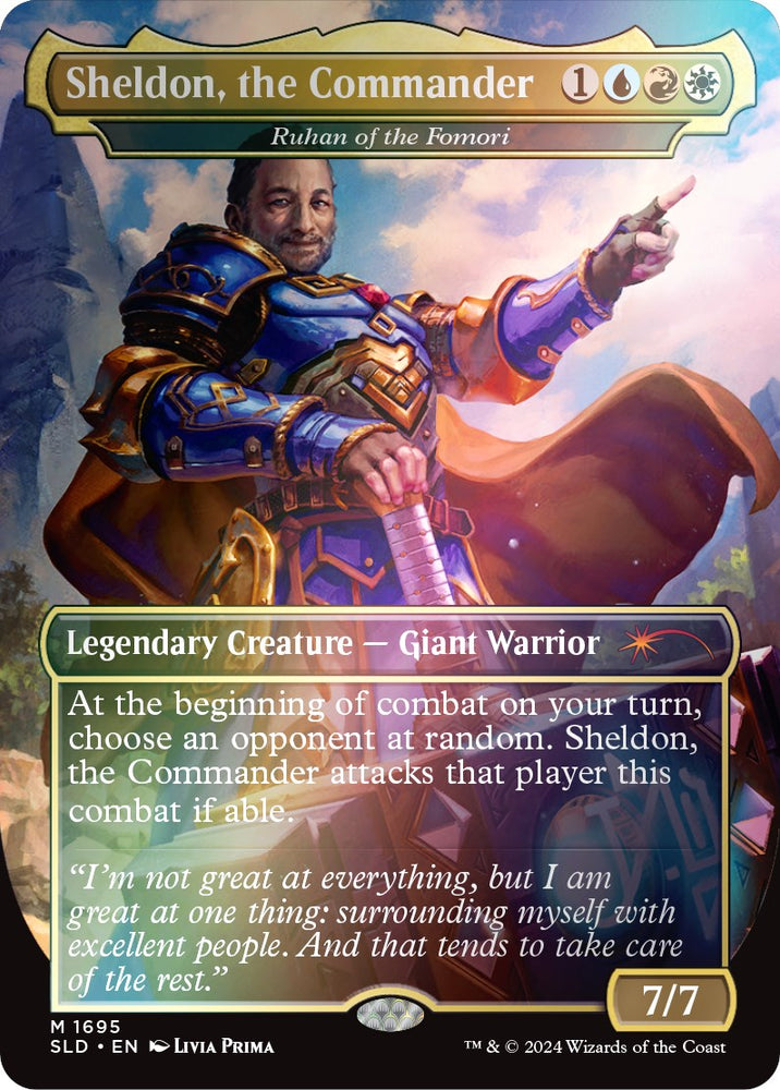 Ruhan of the Fomori - Sheldon, the Commander (Rainbow Foil) [Secret Lair: Sheldon's Spellbook] Magic: The Gathering
