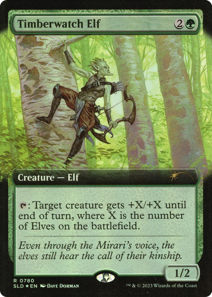 Timberwatch Elf (Extended Art) [Secret Lair Drop Series] Magic: The Gathering