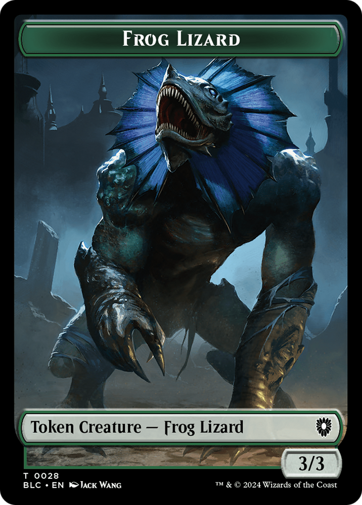 Storm Crow // Frog Lizard Double-Sided Token [Bloomburrow Commander Tokens] Magic: The Gathering