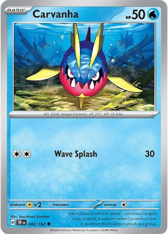Carvanha (042/162) [Scarlet & Violet: Temporal Forces] Pokémon