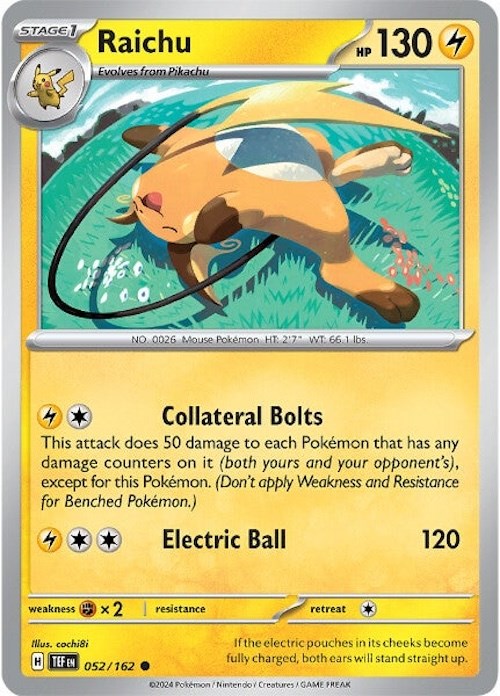 Raichu (052/162) [Scarlet & Violet: Temporal Forces] Pokémon