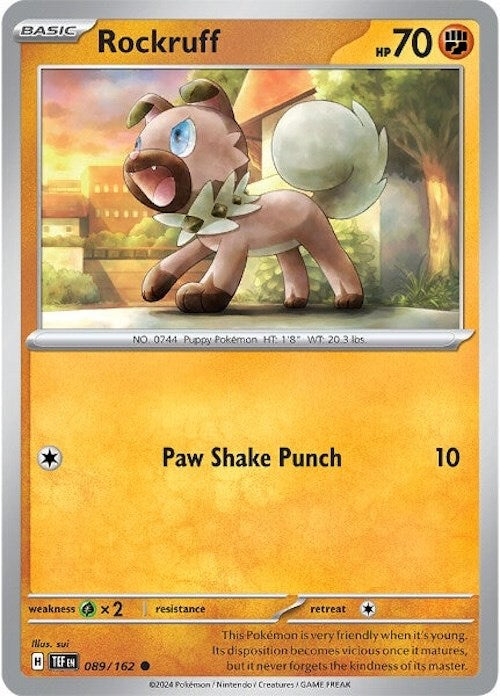 Rockruff (089/162) [Scarlet & Violet: Temporal Forces] Pokémon