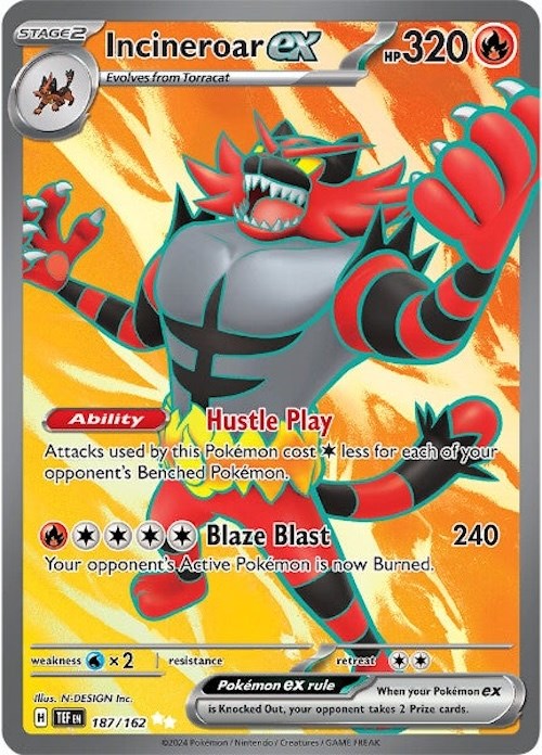 Incineroar ex (187/162) [Scarlet & Violet: Temporal Forces] Pokémon