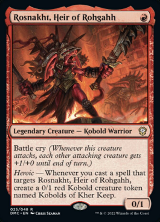 Rosnakht, Heir of Rohgahh [Dominaria United Commander] Magic: The Gathering