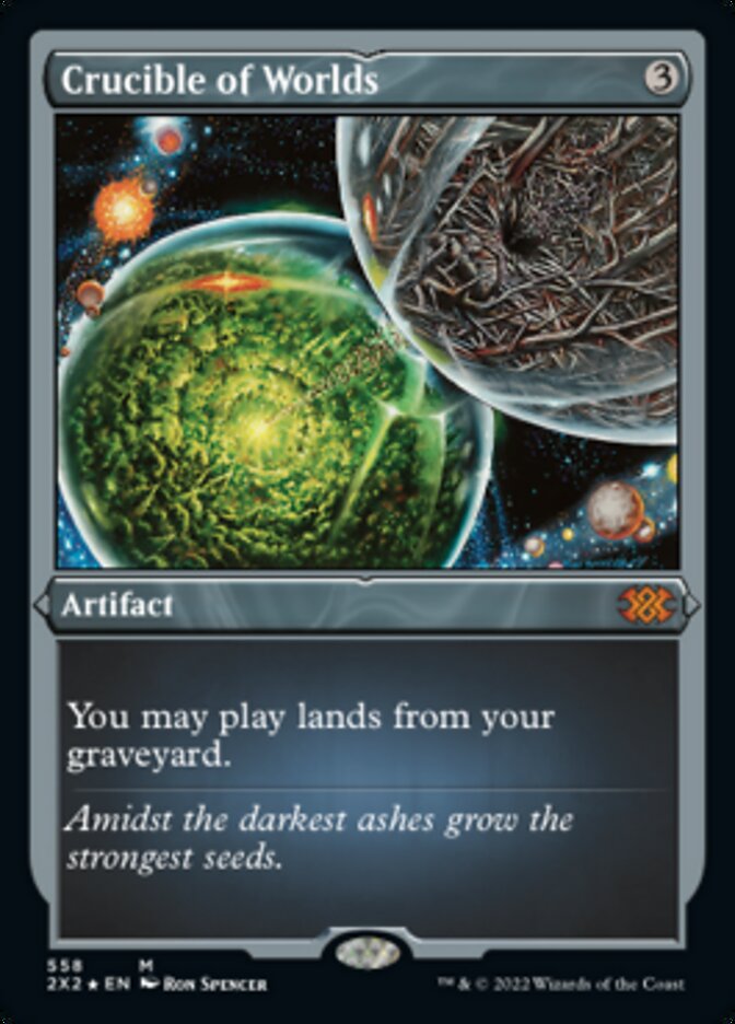Crucible of Worlds (Foil Etched) [Double Masters 2022] Magic: The Gathering