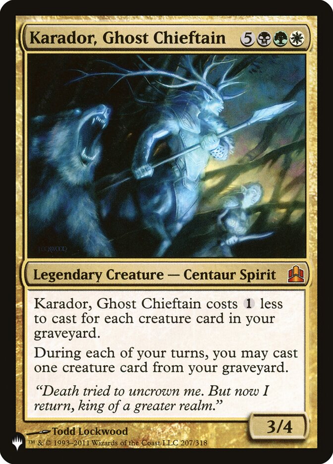 Karador, Ghost Chieftain [The List] Magic: The Gathering