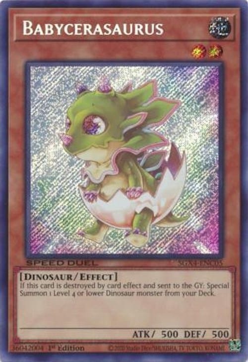 Babycerasaurus (Secret Rare) [SGX4-ENC05] Secret Rare - Yugioh Cards For Your TCG Needs!