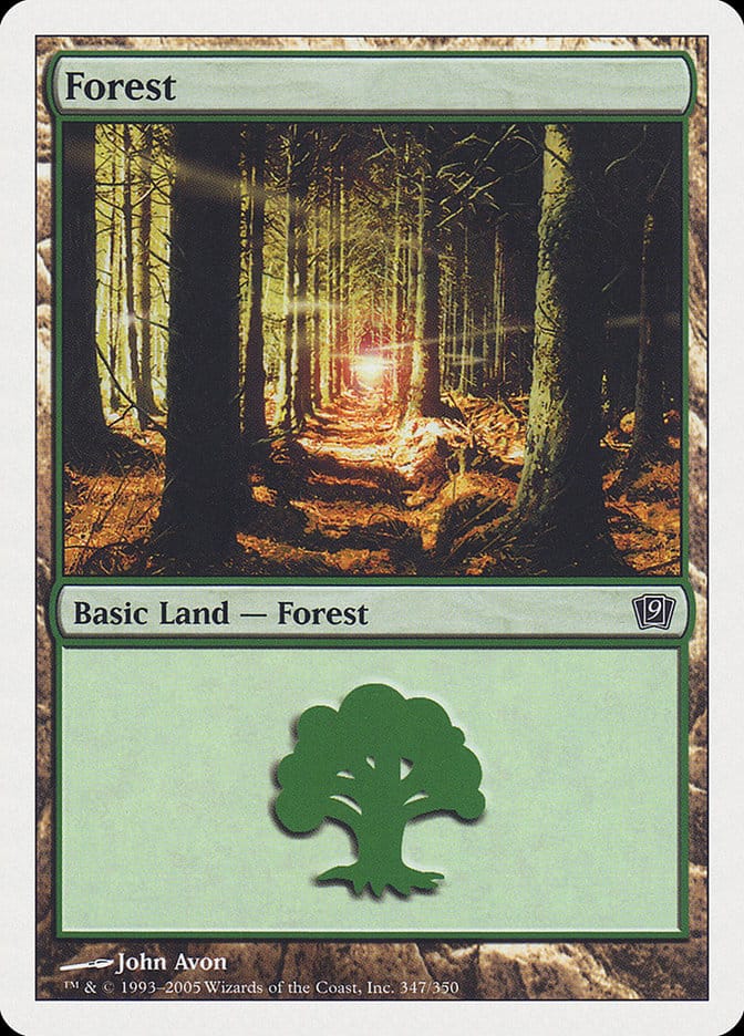 Forest (347) [Ninth Edition] Magic: The Gathering
