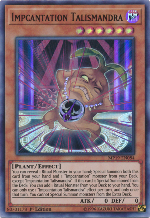 Impcantation Talismandra [MP19-EN084] Super Rare - Yugioh Cards For Your TCG Needs!