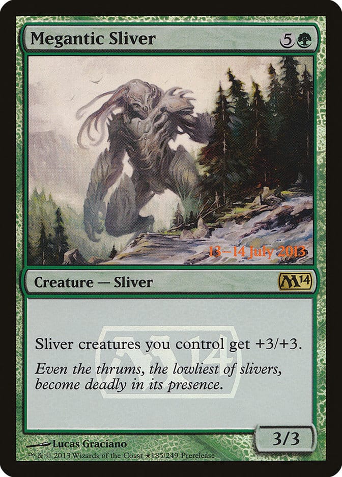 Megantic Sliver [Magic 2014 Prerelease Promos] Magic: The Gathering