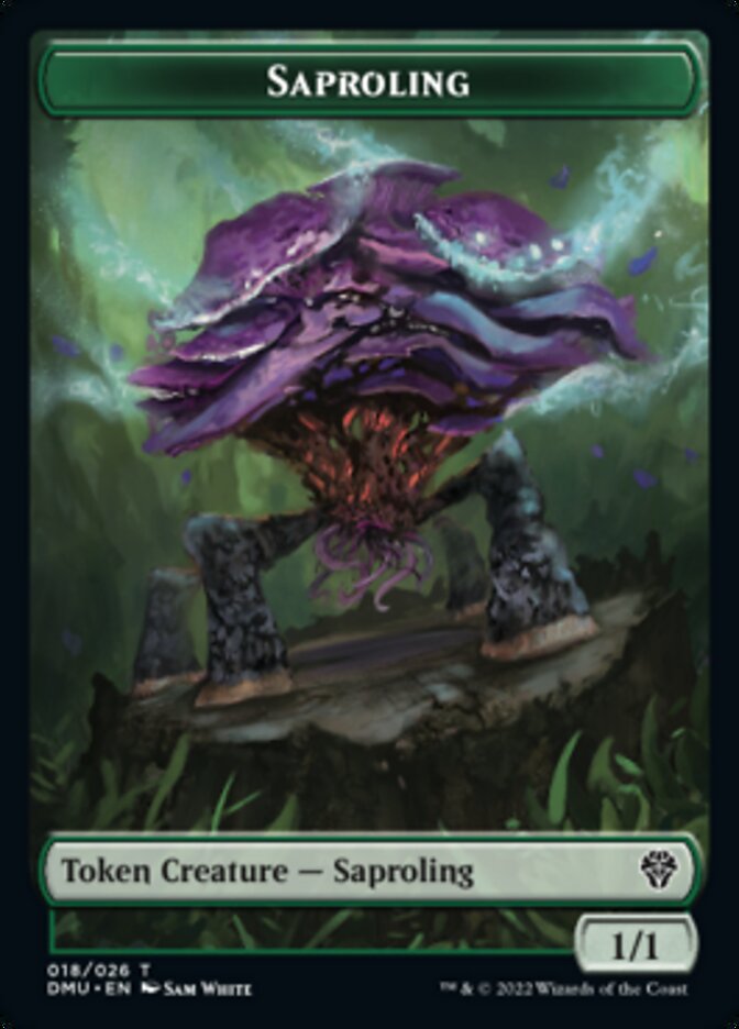 Saproling // Powerstone Double-Sided Token [Dominaria United Tokens] Magic: The Gathering