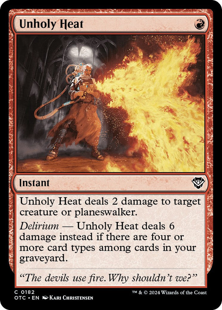 Unholy Heat [Outlaws of Thunder Junction Commander] Magic: The Gathering