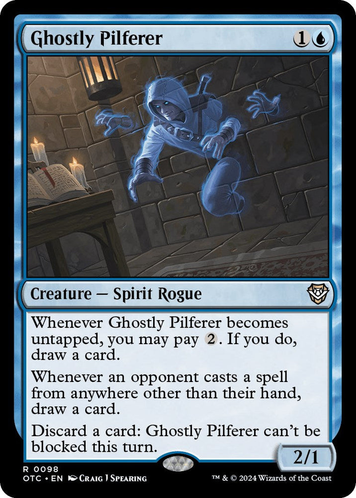 Ghostly Pilferer [Outlaws of Thunder Junction Commander] Magic: The Gathering