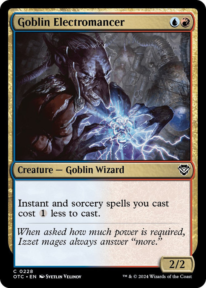 Goblin Electromancer [Outlaws of Thunder Junction Commander] Magic: The Gathering
