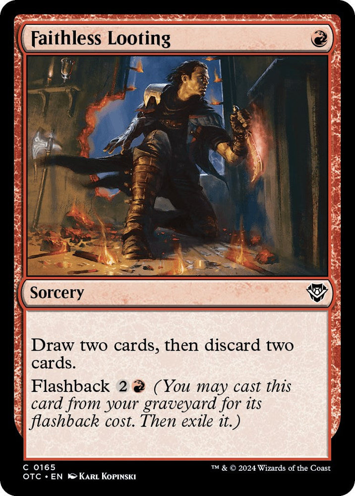 Faithless Looting [Outlaws of Thunder Junction Commander] Magic: The Gathering