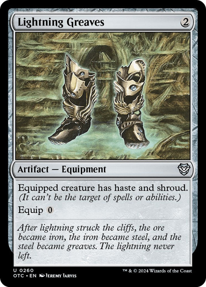 Lightning Greaves [Outlaws of Thunder Junction Commander] Magic: The Gathering