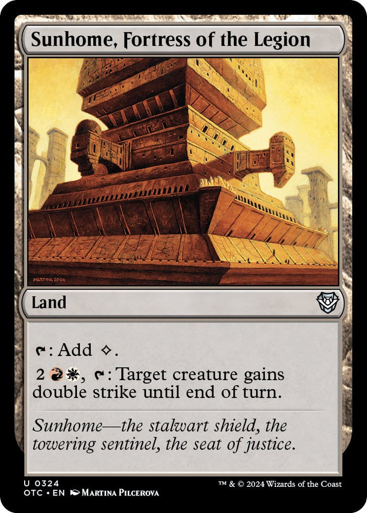 Sunhome, Fortress of the Legion [Outlaws of Thunder Junction Commander] Magic: The Gathering