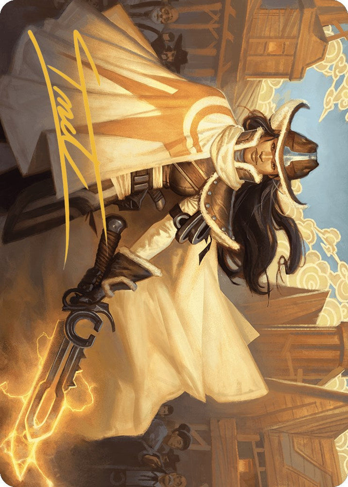 Omenport Vigilante Art Card (Gold-Stamped Signature) [Outlaws of Thunder Junction Art Series] Magic: The Gathering